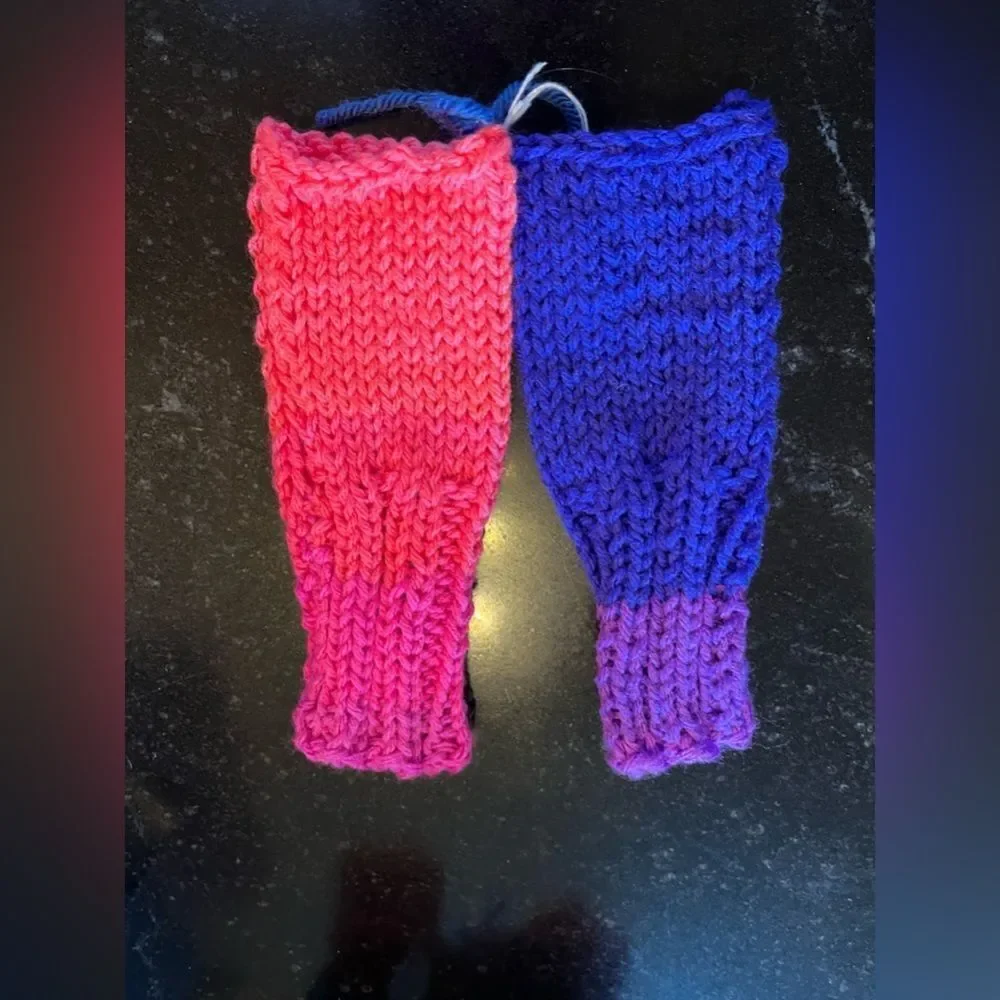 One of a kind- LIMITED EDITION Knit Hand Arm warmers Fingerless gloves mittens